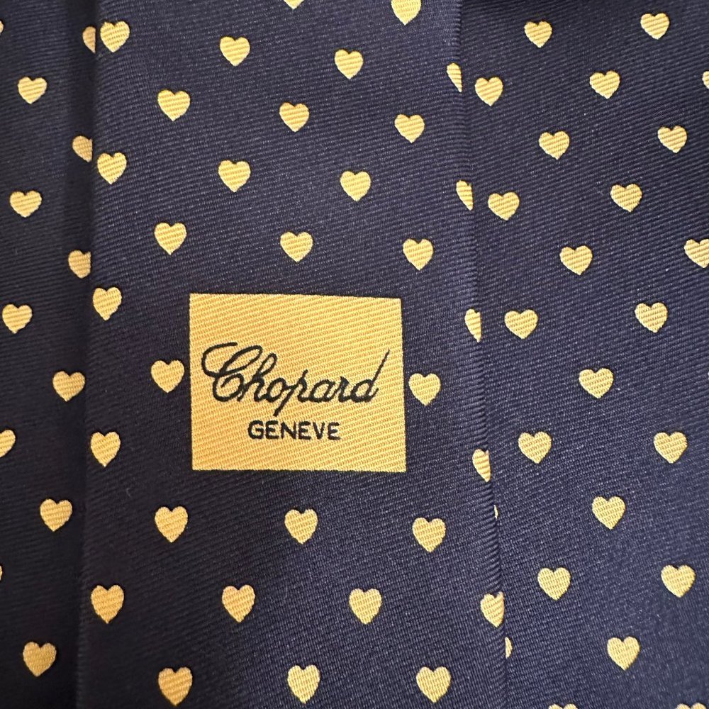 - Chopard Mens Tie Navy With Heats